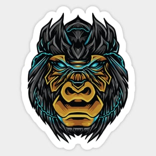 ornament gorilla head Sticker